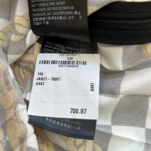 BALENCIAGA Size 34 / XS pleated printed asymmetrical crepe midi skirt - Picture 11 of 15